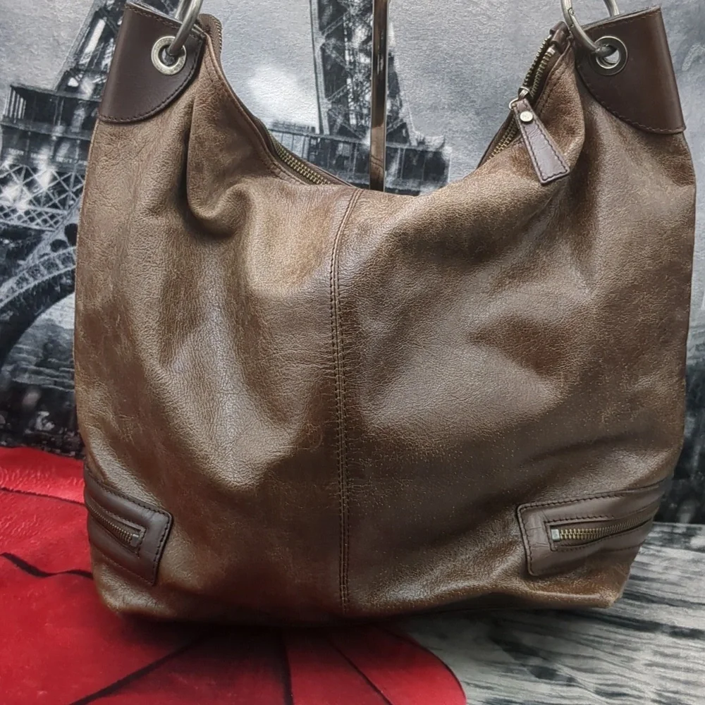 Tano Large Brown Leather Tote Bag